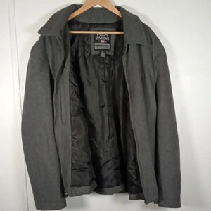 Steve & Barry's the wool mammoth jacket size gray plea coat 2X large  lined